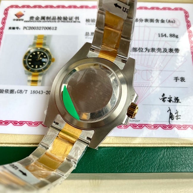 top-tier real gold replicaRolexSubmariner series classic gold ghost 18Kyellow goldlume watch movement picture