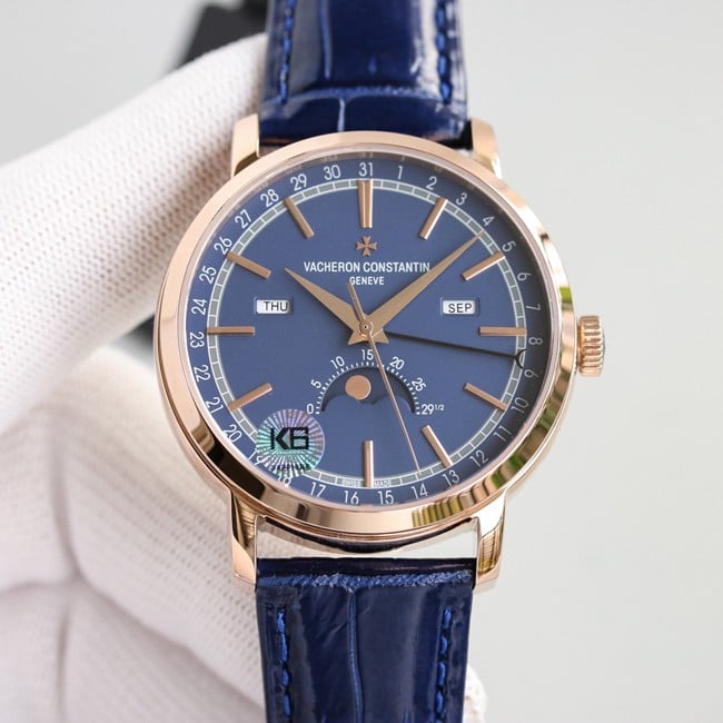top-tier Vacheron Constantin limited collection series rose gold steel case front view