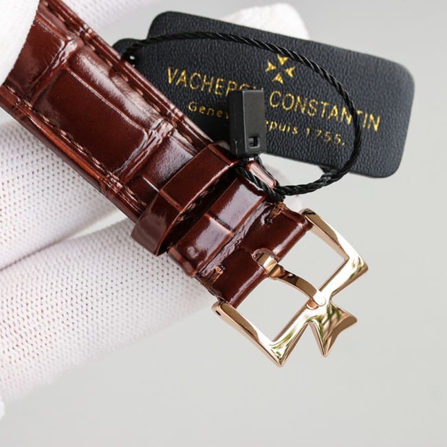 top-tier replicaVacheron Constantin limited collection series rose gold color steel case watch clasp picture