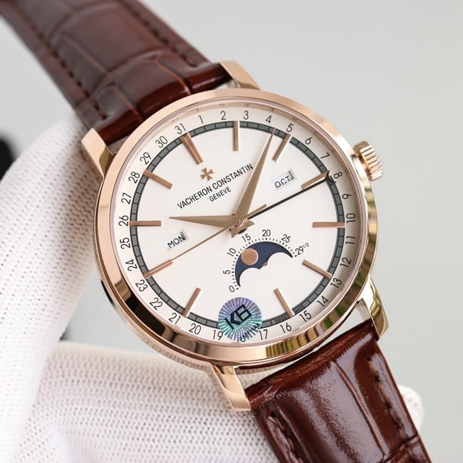 top-tier Vacheron Constantin limited collection series rose gold steel case front view