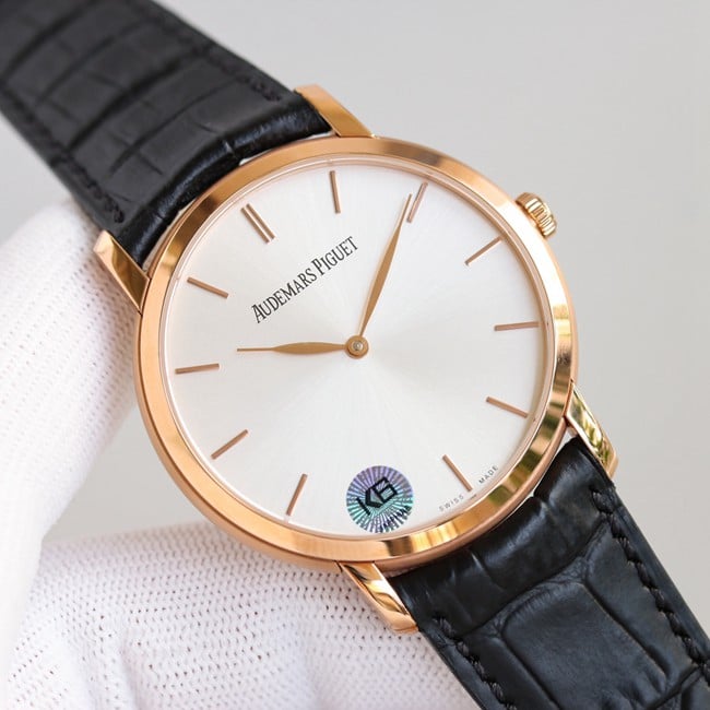top-tier replicaAudemars PiguetJULES AUDEMARS series rose gold steel case front view