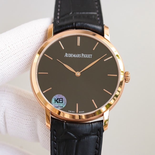 top-tier replicaAudemars PiguetJULES AUDEMARS series rose gold steel case front view