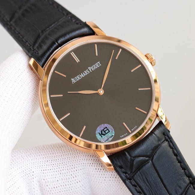 top-tier replicaAudemars PiguetJULES AUDEMARS series rose gold steel case front view