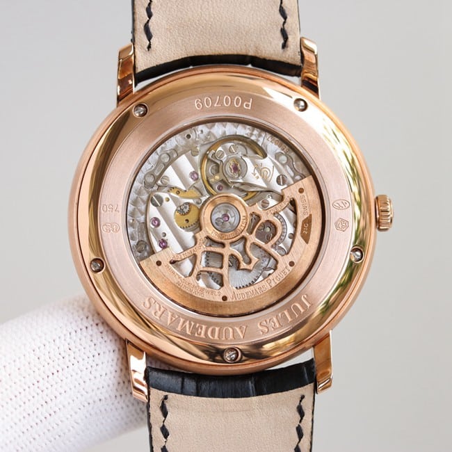 top-tier replicaAudemars PiguetJULES AUDEMARS series rose gold steel case movement picture
