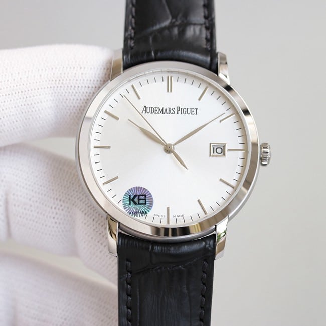 top-tier replicaAudemars PiguetJULES AUDEMARS series three-hand silver steel case front view