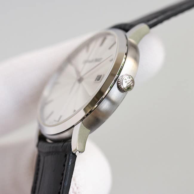 top-tier replicaAudemars PiguetJULES AUDEMARS series three-hand silver steel case watch side view