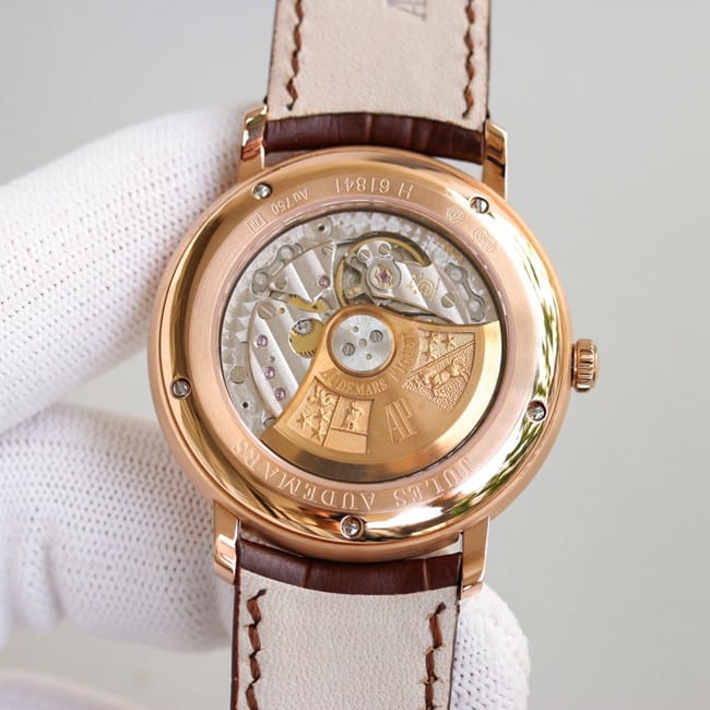 top-tier replicaAudemars PiguetJULES AUDEMARS series three-pin rose gold color steel case movement picture