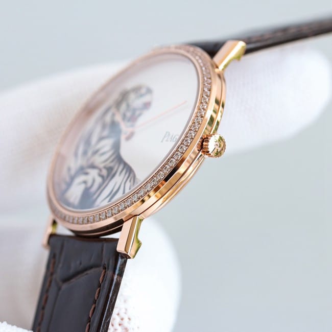 TW Factory Top Piaget 2022 Year of the Tiger Special Edition Rose Gold Steel Case Watch Side View