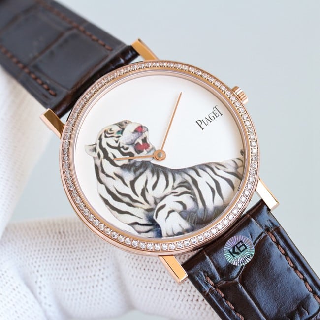TW Factory Top Piaget 2022 Year of the Tiger Special Edition Rose Gold Steel Case Watch Front View