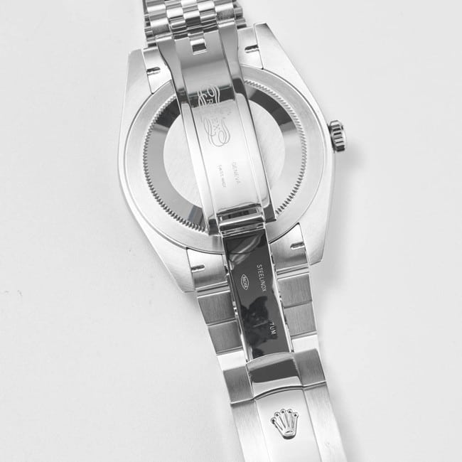WF factory top-tier watch Rolex41mm log series blue dialsteel bracelet watch clasp picture