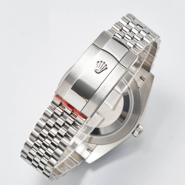 WF factory top-tier watch Rolex41mm log series blue dialsteel bracelet watch clasp picture