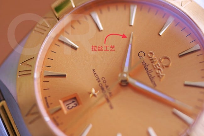 Top collectible watches Omega 5th Generation Constellation Series Gold Plate Gold Steel Strap Men's Earth Watch Details