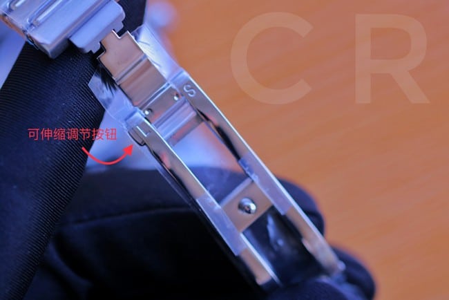 top-tier watch Omega fifth generation constellation series gold plate silver steel bracelet men's watch clasp picture