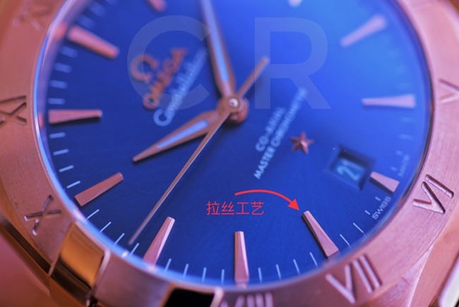 top-tier watch Omega fifth generation constellation series black dial gold steel bracelet men's watch detail shots