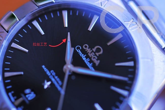 Top Omega Constellation Series 5th Generation Black Dial Silver Steel Band Men's Watch Detailed Images