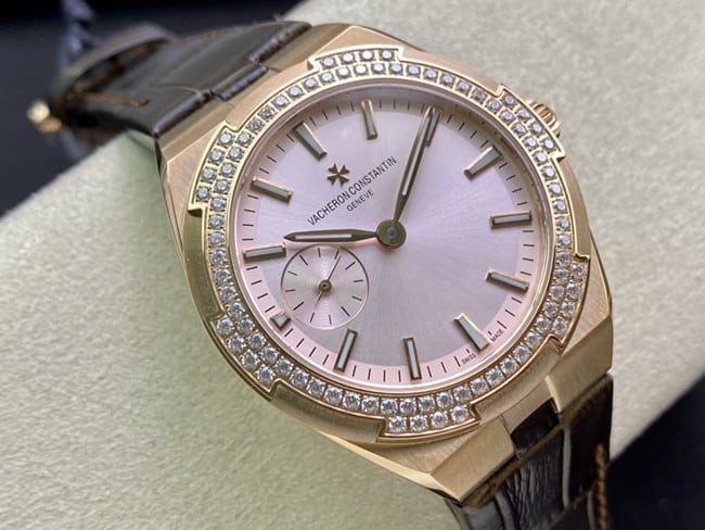 top-tier real diamond replicaVacheron Constantin series small model women's watch front view