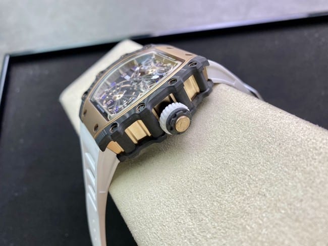 top-tier watch Richard Mille aerodynamic tourbillon watch side view