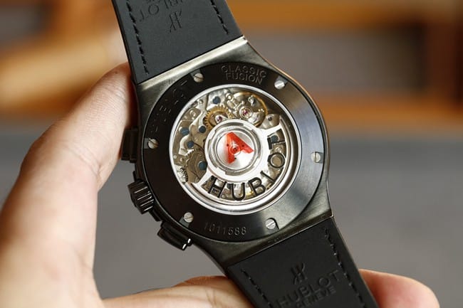 top-tier watch Hublot BIG BANG series Hublot boutique full diamond black shell black belt watch movement picture