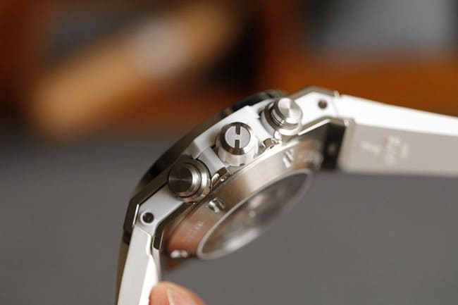 top-tier watch HublotBIG BANG series 411.NM.1170.RX silver shell jewelry watch side view