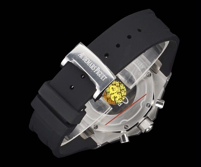 top-tier watch Audemars PiguetAudemars Piguet Royal Oak women's multifunctional chronograph black dial mechanical watch clasp picture