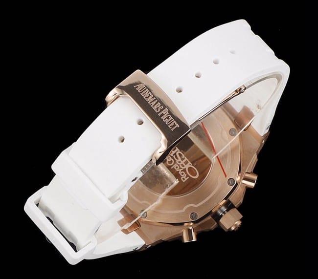 top-tier watch Audemars PiguetAudemars Piguet Royal Oak women's multifunctional chronograph white dial mechanical watch clasp picture