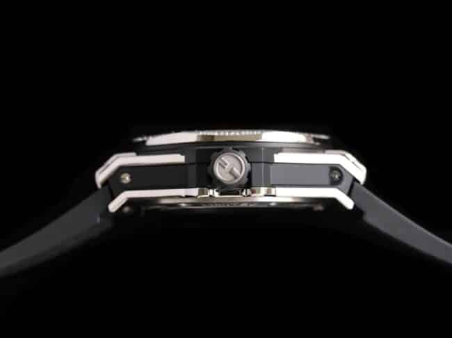 Top-tier watch Hublot series tattoo OEM1:1 open mold white steel black dial ring diamond men's mechanical watch surface measurement