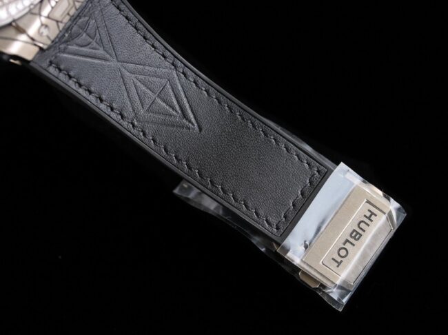 top-tier watch Hublot series tattoo OEM1:1 open mold white steel black dial ring diamond men's mechanical watch clasp picture