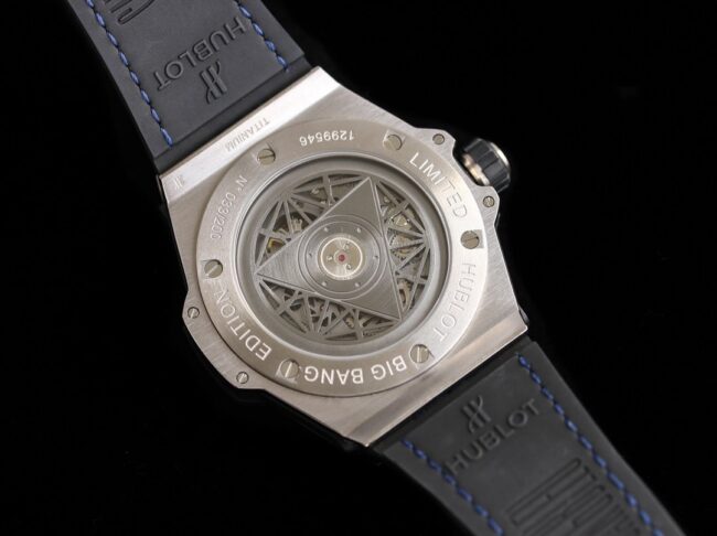top-tier table Hublot series tattoo OEM1:1 open mold white steel blue dial full diamond men's mechanical watch movement picture