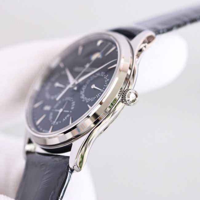 TW factory top-tier watch Jaeger-LeCoultre master moon phasewhite dial perpetual calendar automatic movement men's watch side view