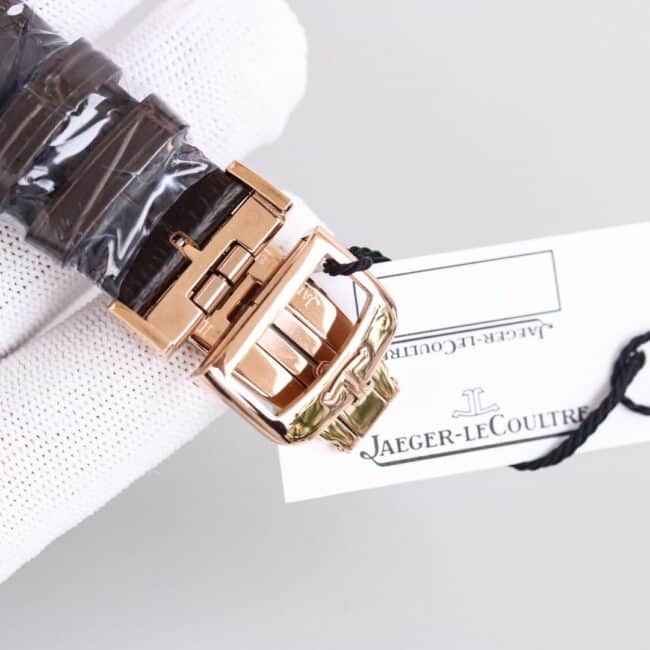 TW factory top-tier watch Jaeger-LeCoultre master moon phaserose goldwhite dial perpetual calendar automatic movement men's watch clasp picture