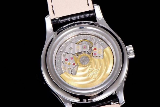 GR Top collectible watches Patek Philippe 5205G-013 Complications Series Top Version White Steel Black Back Men's Watch Movement Diagrams