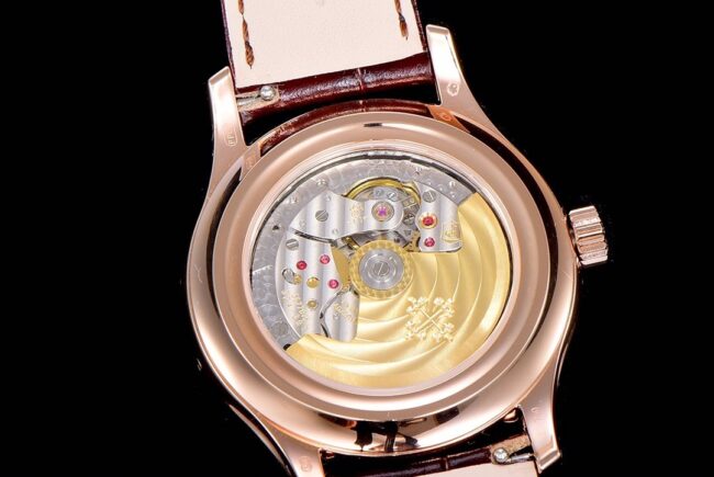 GR factory top-tier watch Patek Philippe top-tier complex function series version 5205G-013 rose gold plate white background men's mechanical watch movement picture