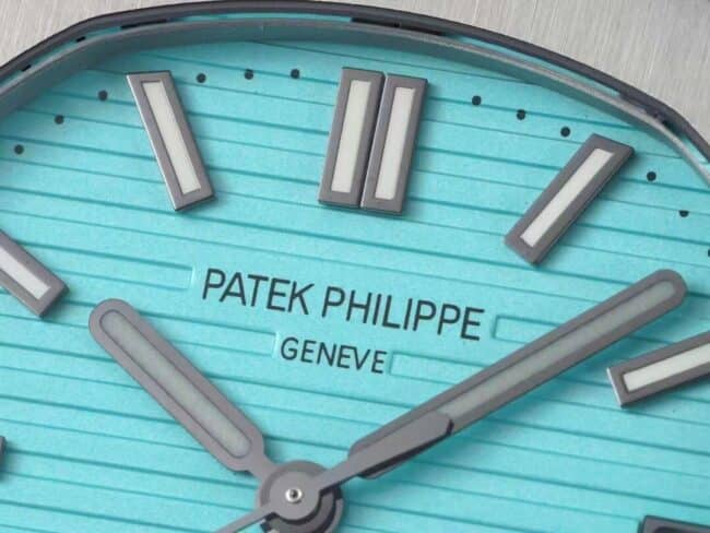 top-tier watch Patek Philippe limited edition Nautilus5711 Tiffany white steel blue bottom Nautilus men's mechanical watch detail shots