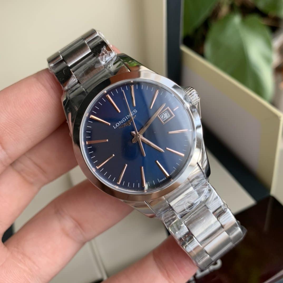 Longines Compaq series 8mm ultra-thin design three-color ready-made ladies quartz watch front view
