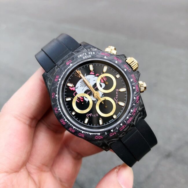 TW factory top-tier watch Rolex universe chronograph Daytona series carbon fiber customized version men's mechanical watch front view