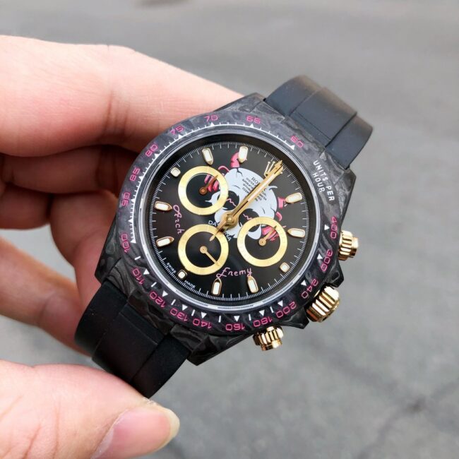 TW factory top-tier watch Rolex universe chronograph Daytona series carbon fiber customized version men's mechanical watch front view