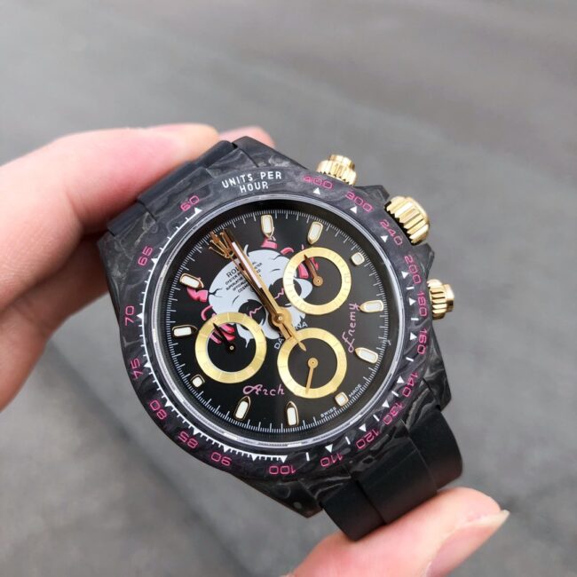 TW factory top-tier watch Rolex universe chronograph Daytona series carbon fiber customized version men's mechanical watch front view