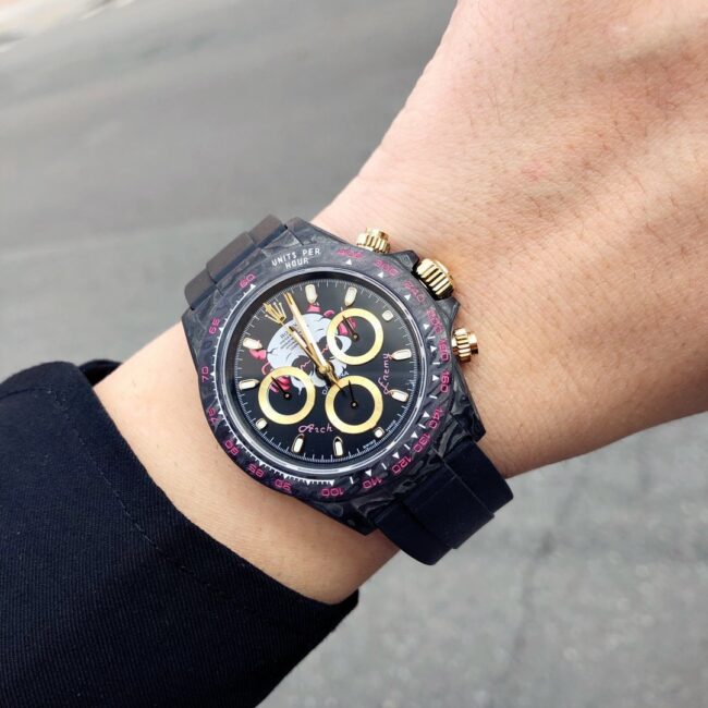TW factory top-tier watch Rolex universe chronograph Daytona series carbon fiber customized version men's mechanical watch front view