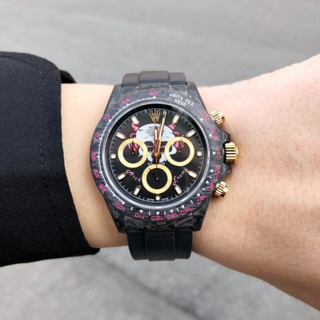 TW factory top-tier watch Rolex universe chronograph Daytona series carbon fiber customized version men's mechanical watch front view