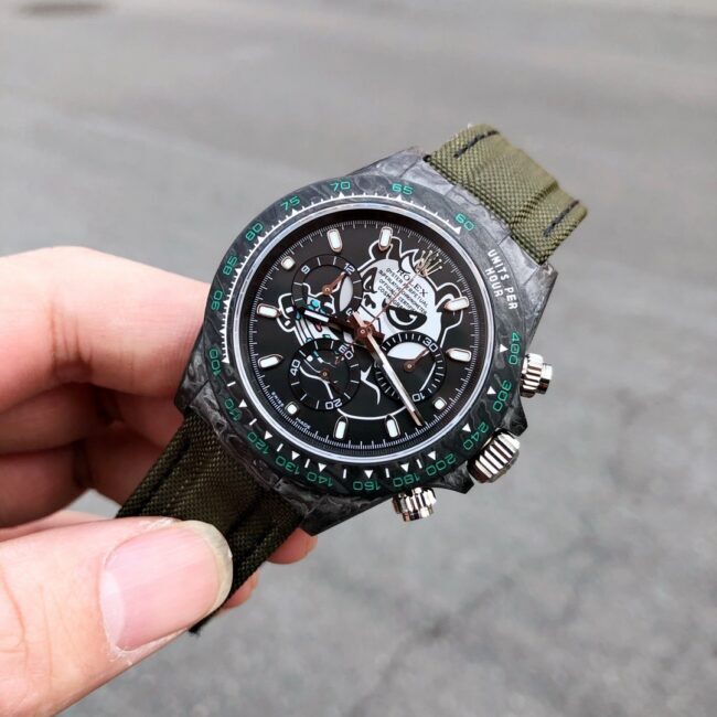 TW factory top-tier watch Rolex space inverted chronograph product carbon fiber custom version Daytona series men's mechanical watch front view