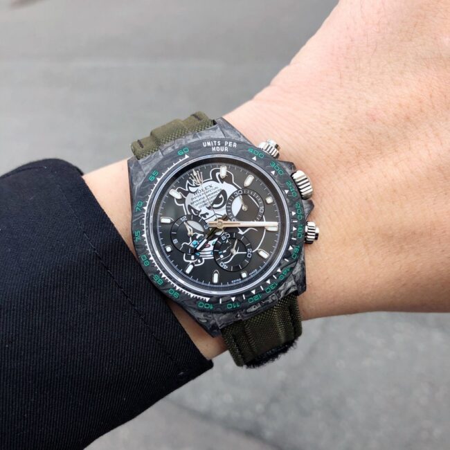 TW factory top-tier watch Rolex space inverted chronograph product carbon fiber custom version Daytona series men's mechanical watch front view