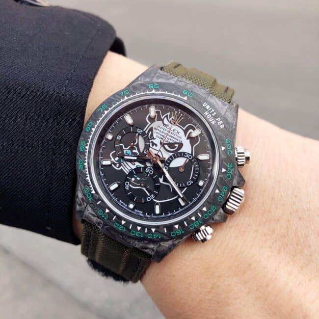 TW factory top-tier watch Rolex space inverted chronograph product carbon fiber custom version Daytona series men's mechanical watch front view