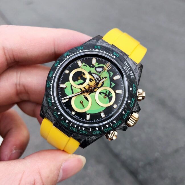 TW factory top-tier watch Rolex universe chronograph Daytona carbon fiber custom men's series mechanical watch front view