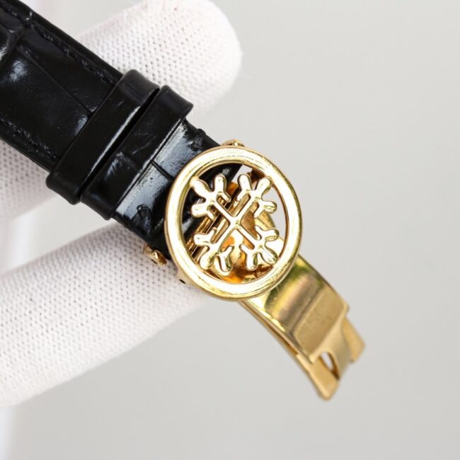 top-tier watch Patek Philippe super complex function chronograph series 18K gold white bottom men's mechanical watch clasp picture