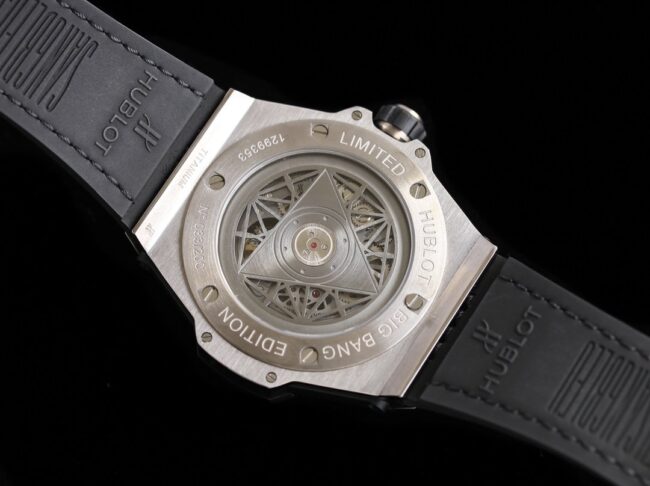 WWF factory top-tier watch Hublot Big Bang series ring diamond K gold black bottom - tattoo men's watch movement picture