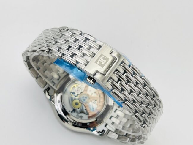 top-tier watch Jaeger-LeCoultre ultra-thin master series white steel white bottom men's watch bracelet picture