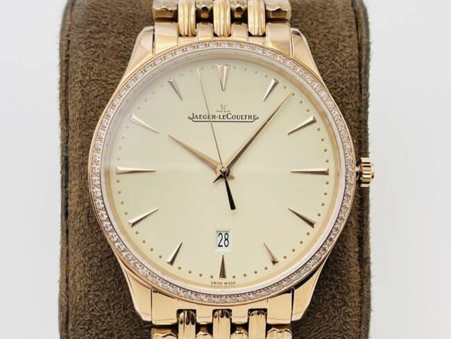 top-tier watch Jaeger-LeCoultre 18k gold men's watch ultra-thin master series front view