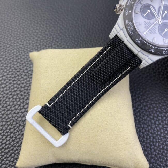 top-tier watch Rolex Daytona carbon fiber white Carbon Di customized black dial white bottom men's watch clasp picture