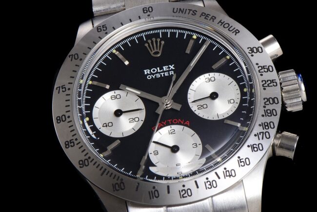 top-tier watch Rolex retro series black dial men's watch manual chronographmovement front view