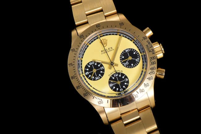 top-tier watch Rolex retro series chronograph manual chronograph movement 18k gold plate men's watch front view